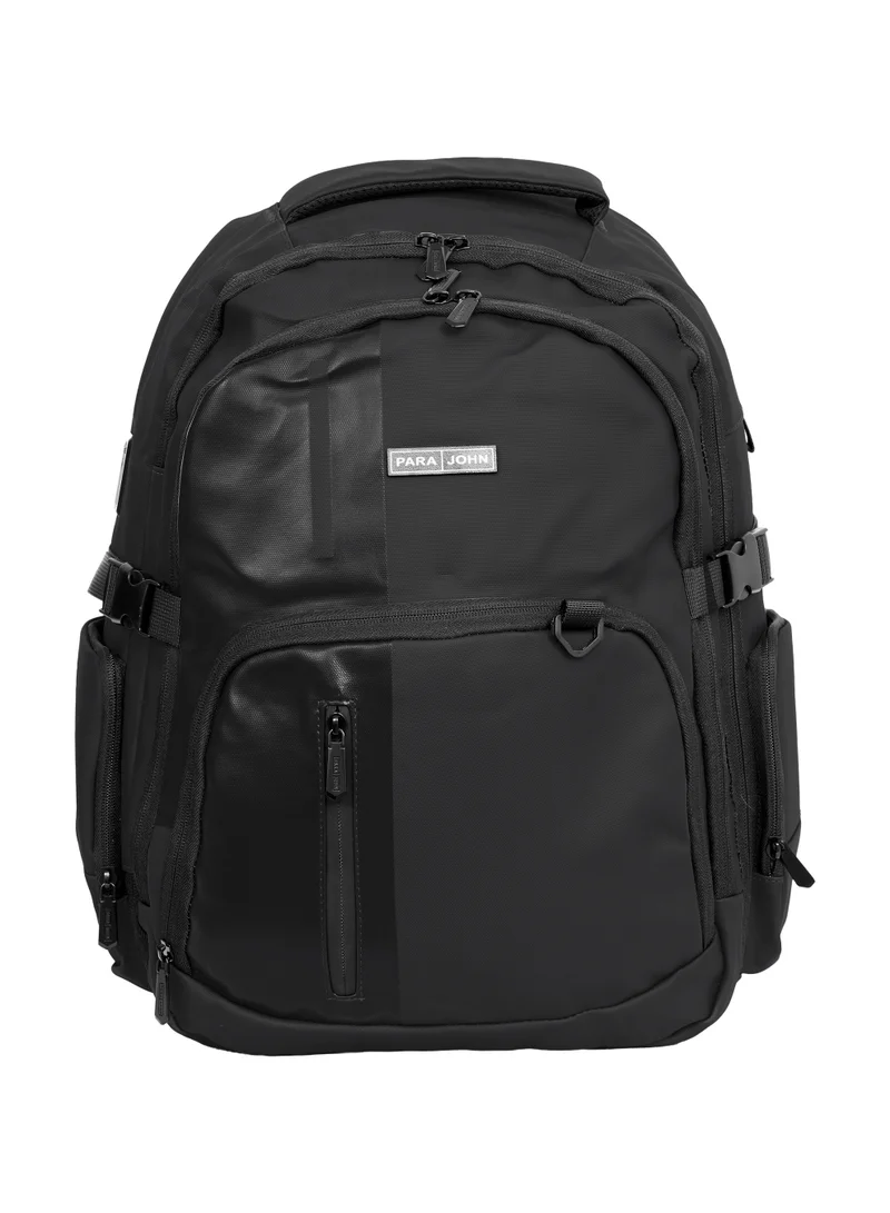 PARAJOHN Parajohn UrbanShift 18 Inch Laptop Backpack | Stylish PU Coated Polyester Travel Backpack for Men